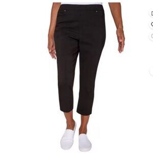 Mario Serrani Women's Comfort Stretch Cuff Capri, Tummy control black XL  (1328)